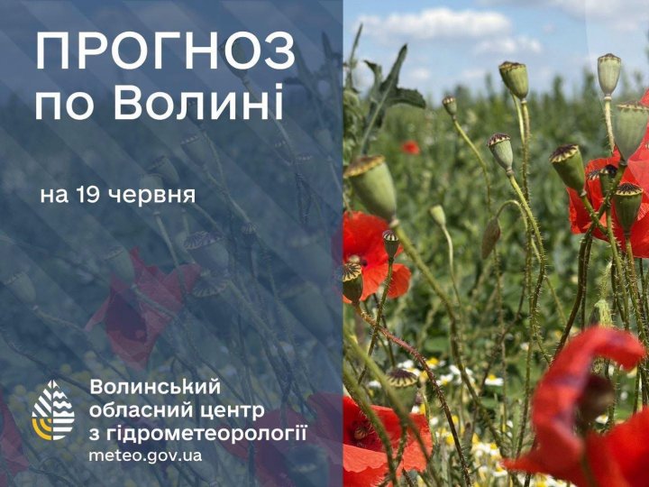 Якою буде погода у Луцьку та на Волині у п'ятницю, 19 червня
