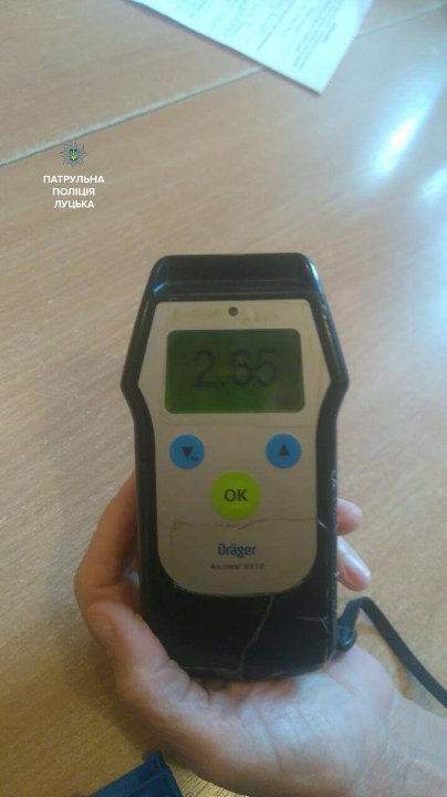 На Волині патрульні затримали п’яного, як чіп, мотоцикліста