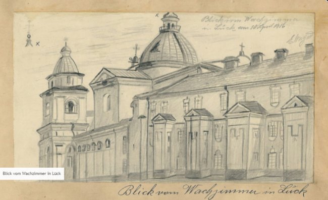 Луцьк на столітніх малюнках німецького солдата