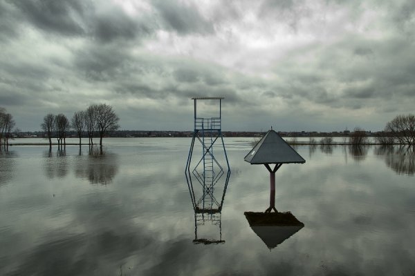Центральний парк. Паводок у Луцьку після дуже затяжної і сніжної зими (квітень 2013)