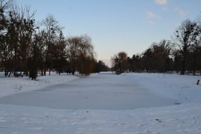 Зимовий спокій центрального парку Луцька. ФОТО