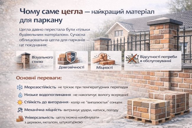 Паркан із облицювальної цегли: навіщо потрібен готовий комплект?