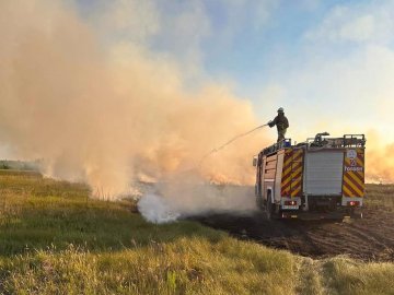 На Волині горіла суха трава