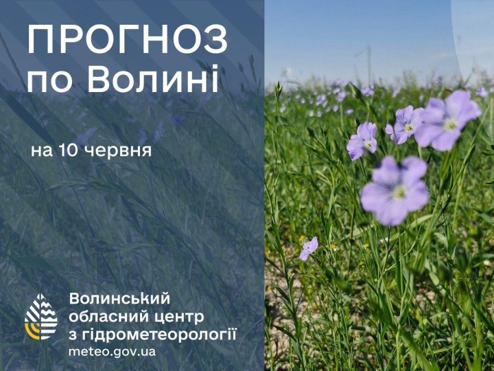 Якою буде погода у Луцьку та на Волині у середу, 10 червня