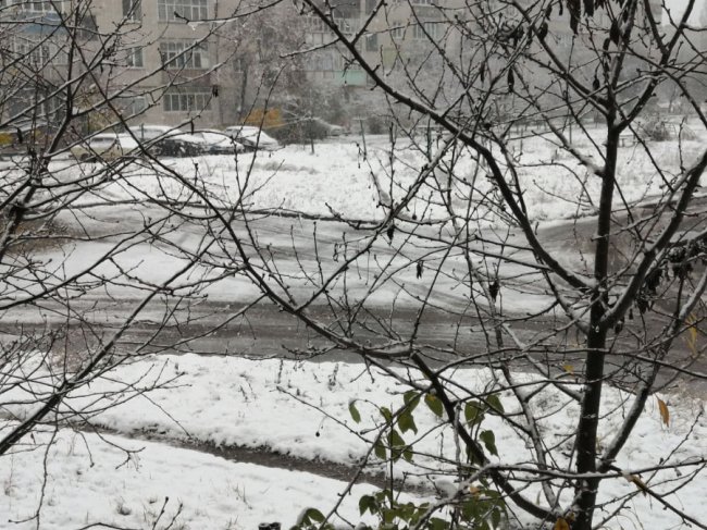 Діти ліплять перших сніговиків: міста України засипає першим снігом. ФОТО