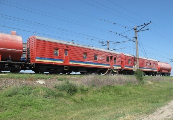На Запоріжжі горіла електричка. ФОТО