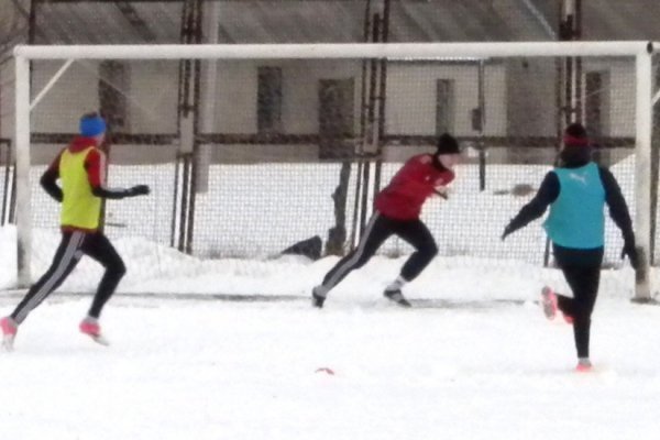 Як молодь і юніори «Волині» у сніговий футбол грали. ФОТО