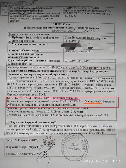 Онкохворий волинянин, у якого пухлина врослася у сусідні органи, потребує допомоги 