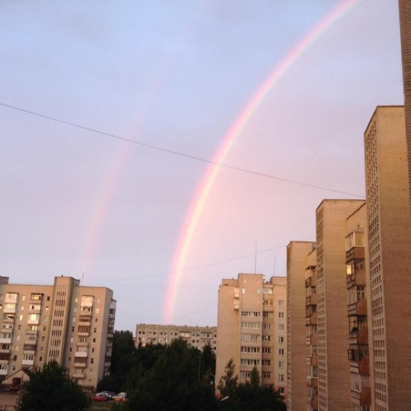 Луцька незвичайна веселка: реакція соцмереж. ФОТО