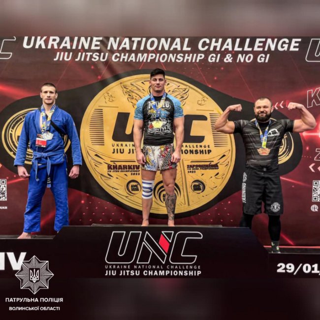 Патрульний з Волині виборов дві «золоті» медалі на міжнародному турнірі з джиу-джитсу. ФОТО