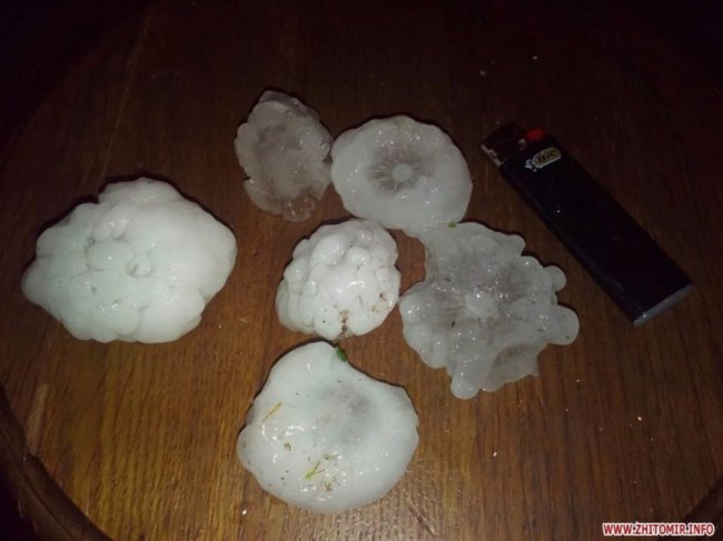 Розбиті вікна, потрощені балкони: на Житомирщині падав аномальний град