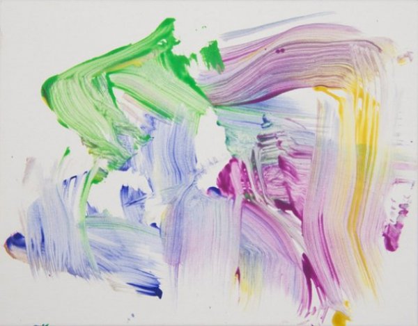 Шимпанзе малює язиком картини. ФОТО