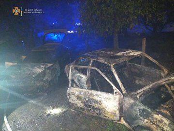 У селі на Волині горіли два автомобілі. ФОТО