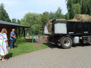 Підгайцівська громада подарувала Луцькому зоопарку сіно