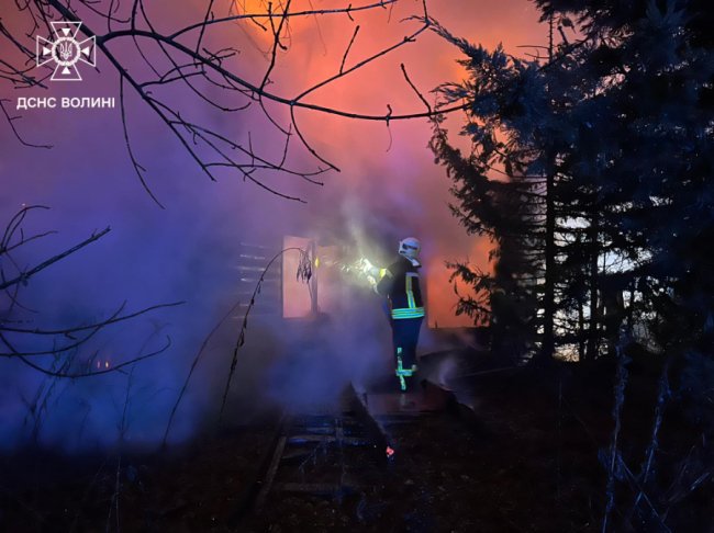 Поблизу Луцька горіло колишнє кафе: пожежу гасили майже 30 рятувальників. ВІДЕО