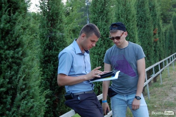 Голова оргкомітету, заступник голови Волиньради Ігор Гузь і арт-директор фесту, вокаліст гурту Фіолет Сергій Мартинюк