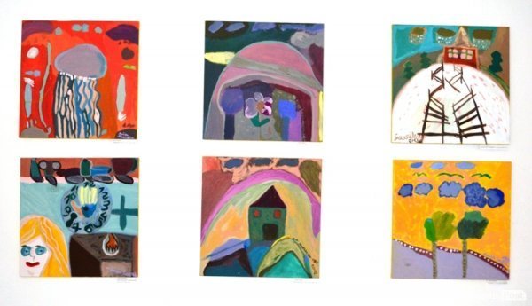 Діти малювали 15-метрову панораму Луцька. ФОТО