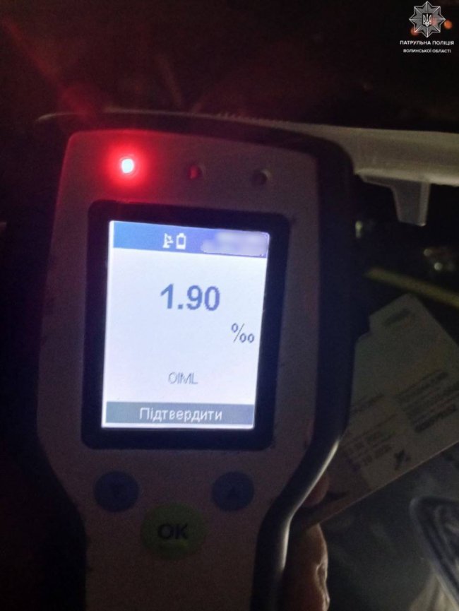 Патрульні на Волині зловили 9 водіїв «під мухою»