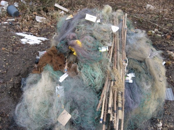 На Волині рибохорона вилучила у правопорушників понад 13 км сітних знарядь. ФОТО