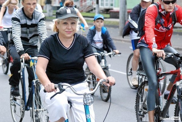 Масовий велопробіг до Дня Незалежності в Луцьку. ФОТО