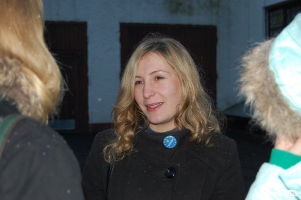 Майя Москвич перед початком судового засідання