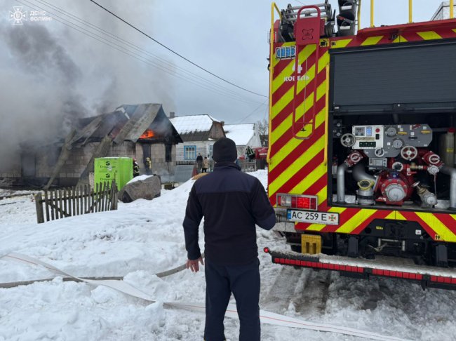 На Волині горів житловий будинок