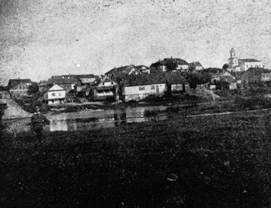 Вид на містечко Торговиця, міжвоєнний період.