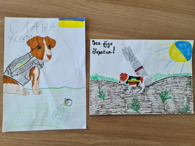 Пес Патрон отримав посилку від Підгайцівської громади. ФОТО