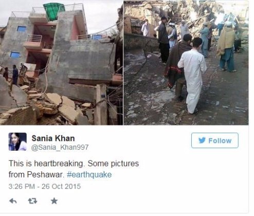 Потужний землетрус магнітудою 7,5 стався у Південній Азії. ФОТО