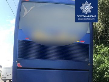 Поблизу Луцька спіймали водія пасажирського автобуса, який перевищив швидкість