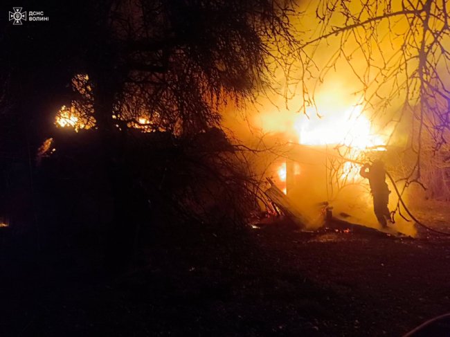 На Волині горів житловий будинок