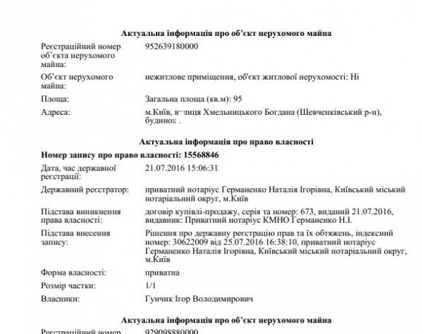 Син Гунчика (майно в Києві)