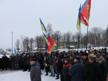 У Нововолинську шахтарі відновили мітинг. ФОТО. ОНОВЛЕНО