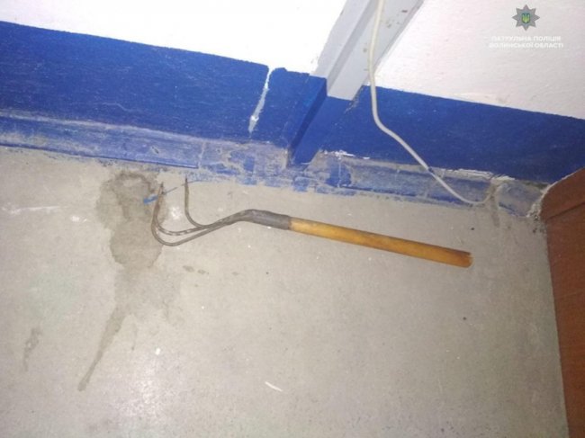 Психічнохворий чоловік поранив луцького патрульного. ФОТО