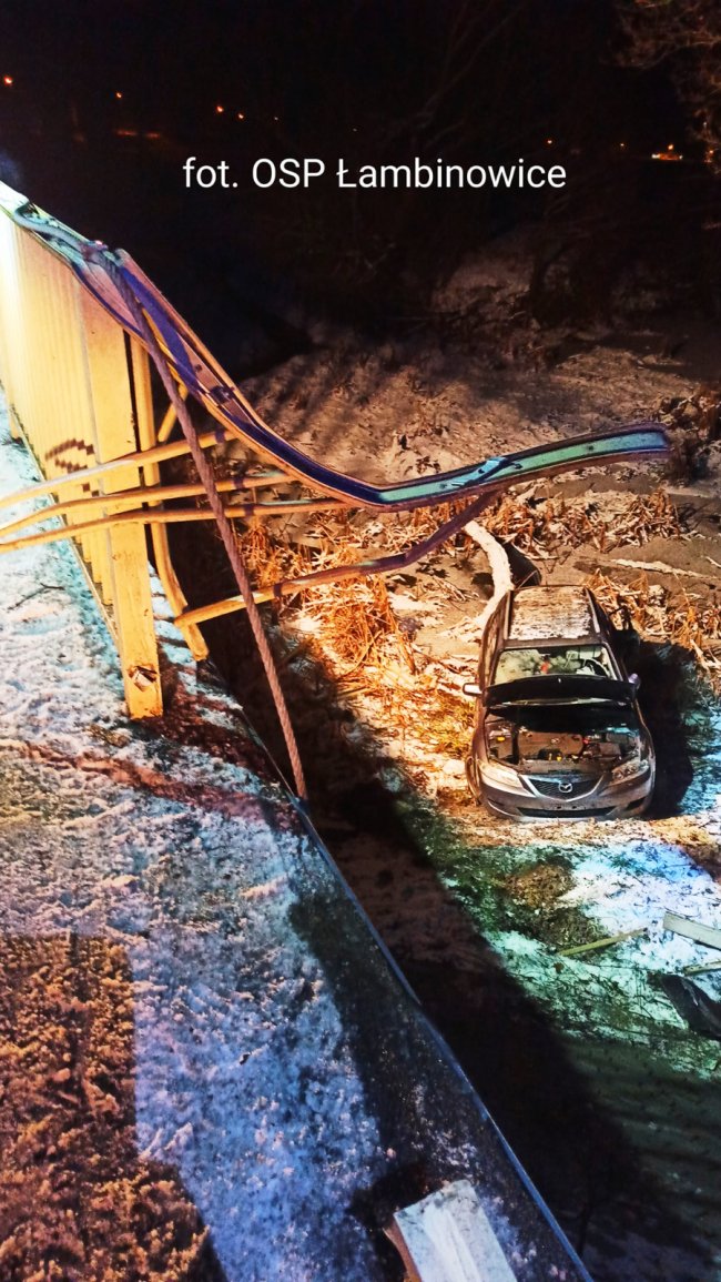 У Польщі українець за кермом авто впав з мосту в річку. ФОТО