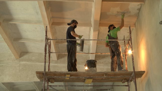 У ковельській гімназії капітально ремонтують спортзал. ФОТО