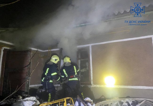 На Волині вночі горів житловий будинок . ФОТО