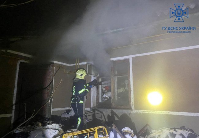 На Волині вночі горів житловий будинок . ФОТО