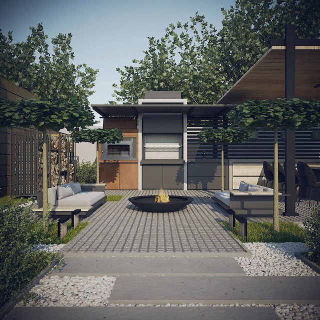 Дизайн-проєкт зони барбекю та втілення від KOMBINAT 