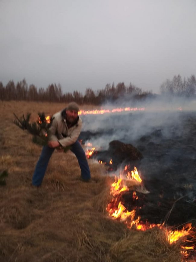 За кілька десятків метрів: на Волині відчайдухи приборкали пожежу, яка вже підбиралася до села. ФОТО