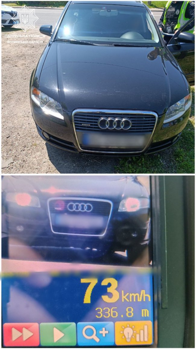 Перевищив швидкість: у Луцьку затримали 16-річного водія без прав