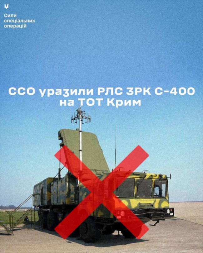 ССО знищили «очі» російського С-400 у Криму