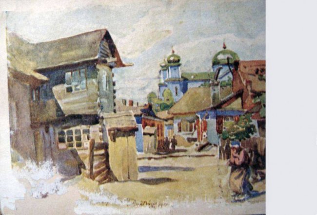 Опублікували серію листівок відомого художника, на яких зображена Волинь в роки Першої світової війни  