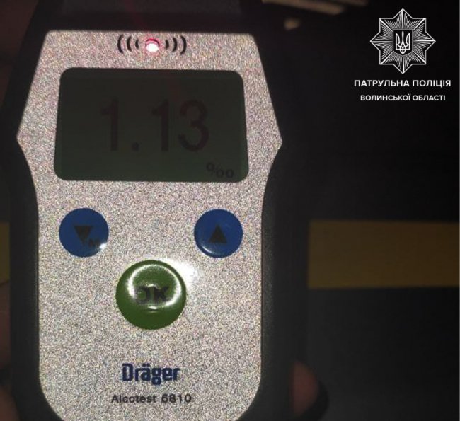Рівень алкоголю перевищував у 10 та 5 разів: у Луцьку затримали п'яних водіїв 
