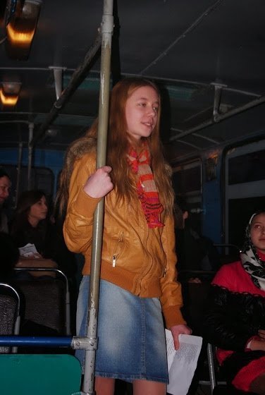 У Луцьку - «шевченківський» флешмоб у транспорті. ФОТО