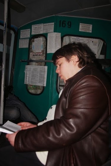 У Луцьку - «шевченківський» флешмоб у транспорті. ФОТО