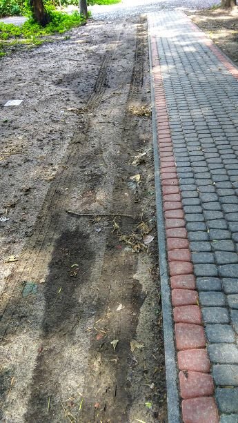 «Буду їздити де заманеться»: у парку на Волині автівками «гасають» по новій бруківці