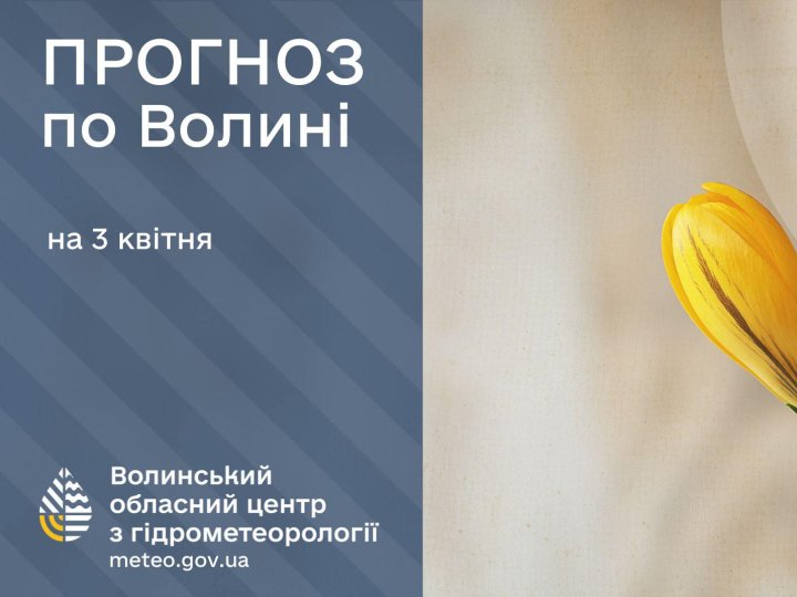 Погода в Луцьку та Волинській області на завтра, 3 квітня