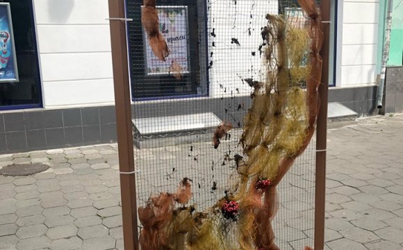 У Луцьку горіла арт-інсталяція. ФОТО