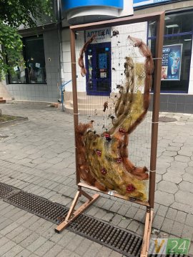 У Луцьку горіла арт-інсталяція. ФОТО